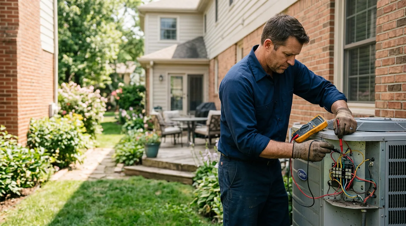 HVAC technician working near Pasadena, CA